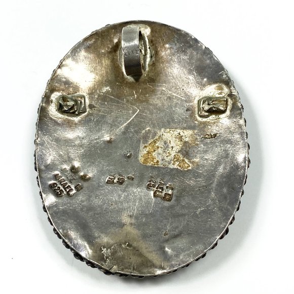 MCM Made in Israel Sterling 925 Tigers Eye Pendant - Picture 3 of 3